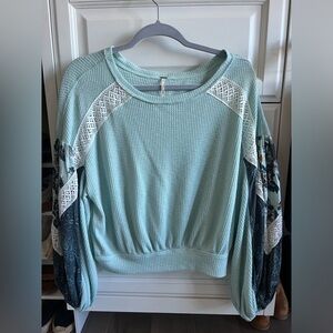 Free People Waffle Top
